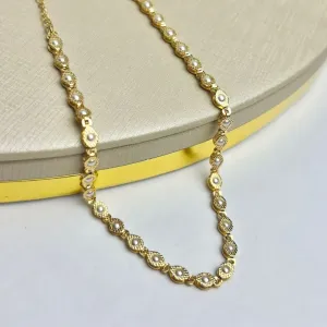 Choker Pérolas Banhada a Ouro