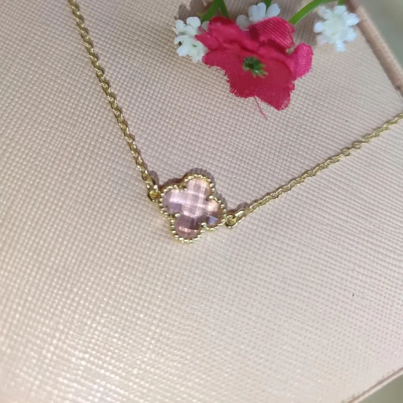 Pulseira Elo Cadeado Flor Light Rose