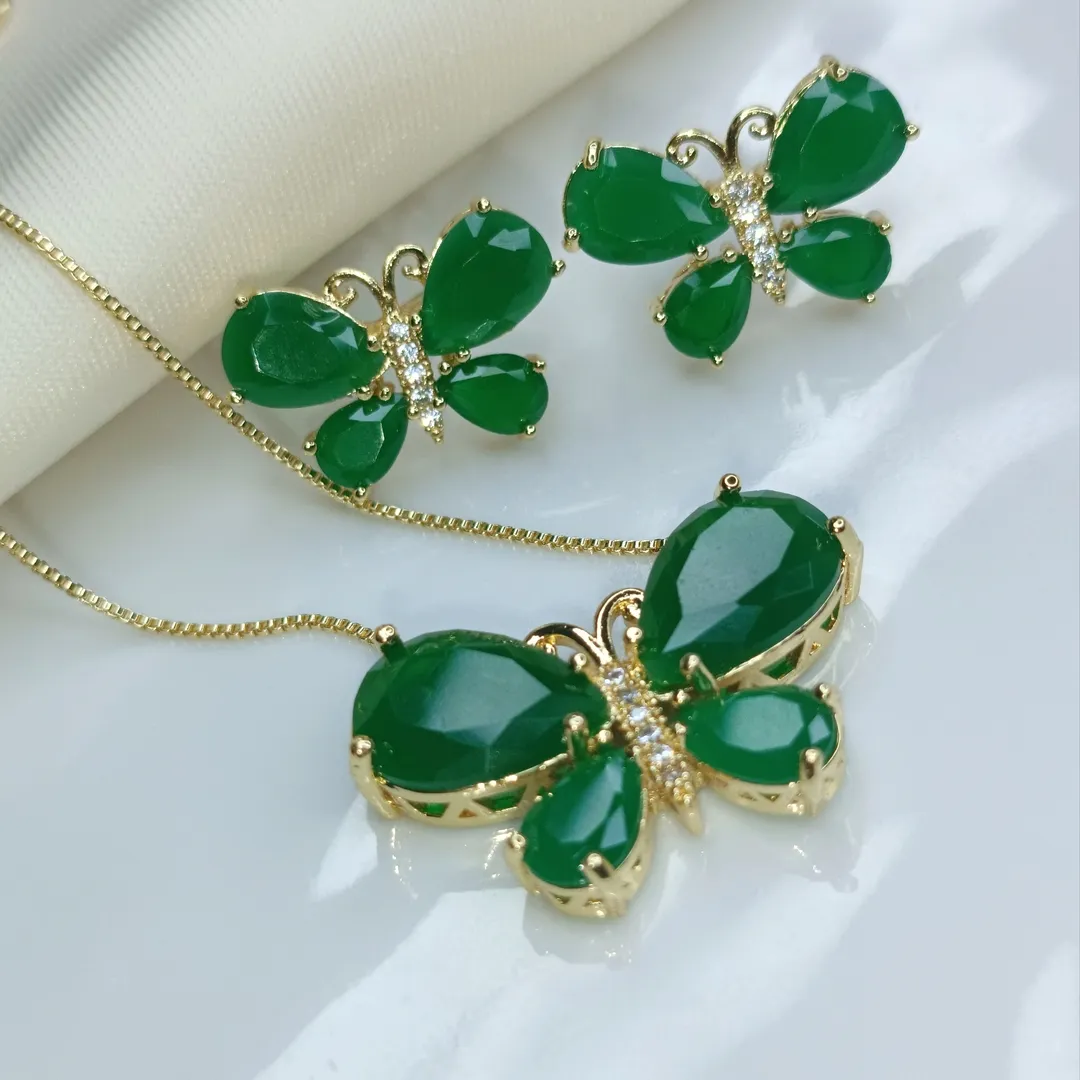 Conjunto Borboleta Fusion Verde